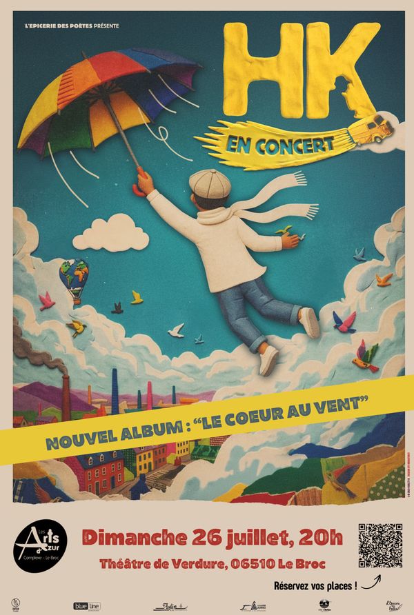 26 juillet 2026 - HK en concert au Broc (06) - Concert à Le Broc au Le Broc, théâtre de Verdure le 26 juillet 2026