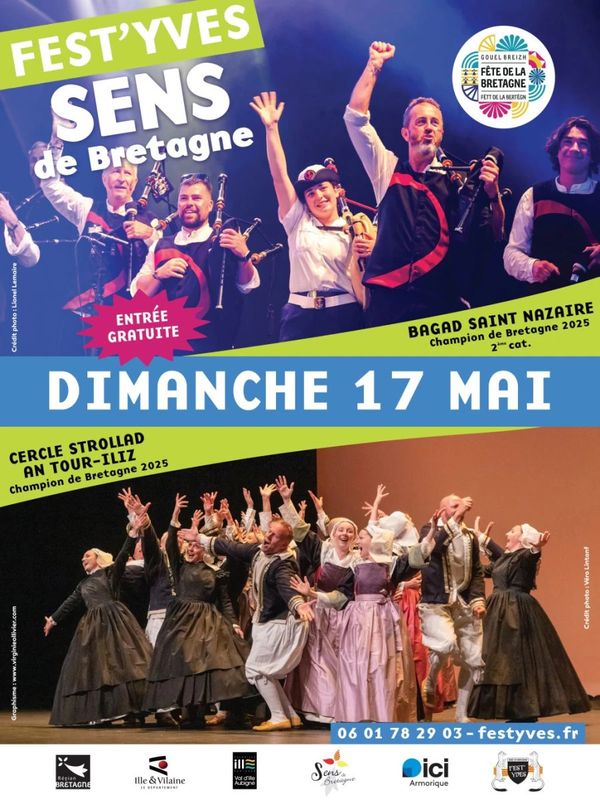 27e Fest Yves Festival breton gratuit de Sens-de-Bretagne - Concert à Sens-de-Bretagne au Rue de la Madeleine, Sens-de-Bretagne (35) le 17 mai 2026
