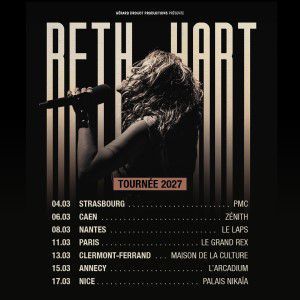 Beth Hart - Concert à Strasbourg au Palais des Congrès  Salle Erasme le 4 mars 2027