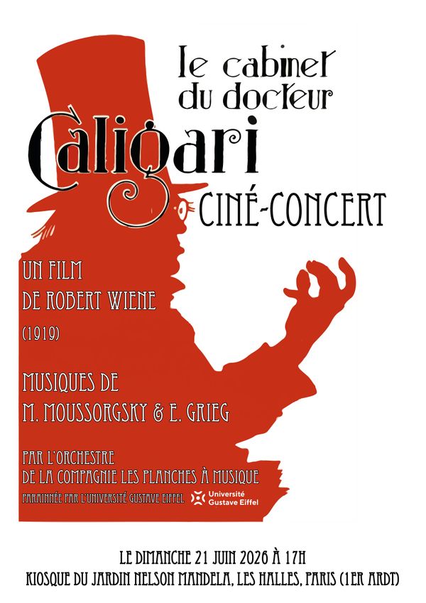 Ciné-Concert : Le Cabinet du Dr. Caligari - Concert à Paris au Jardin Nelson Mandela le 21 juin 2026