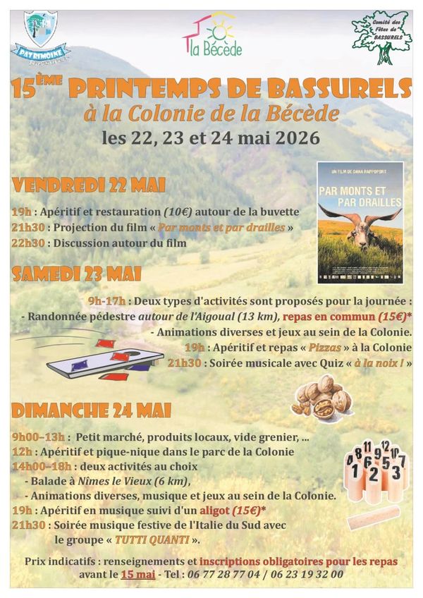 Concert Bal Italie du Sud avec Tutti Quanti - Concert à Bassurels au Colonie de la Bécède, Bassurels (48) le 24 mai 2026