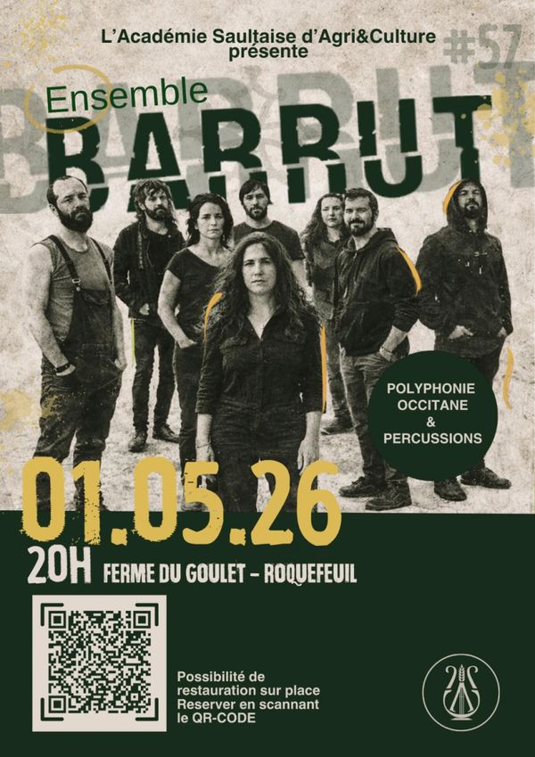 Concert Barrut à la Ferme du Goulet Pays de Sault - Concert à Roquefeuil au Ferme du Goulet, Roquefeuil (11) le 1 mai 2026