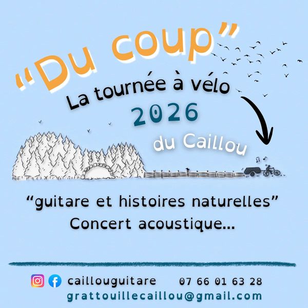Concert de Caillou guitare aux Jardins de Kermerour à Bannalec – 16 mai - Concert à Bannalec au Les Jardins de Kermerour le 16 mai 2026