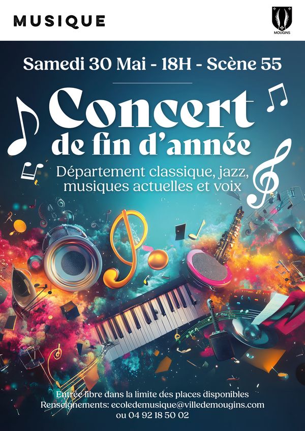 Concert de fin d'année - Concert à Mougins au SCENE 55 le 30 mai 2026