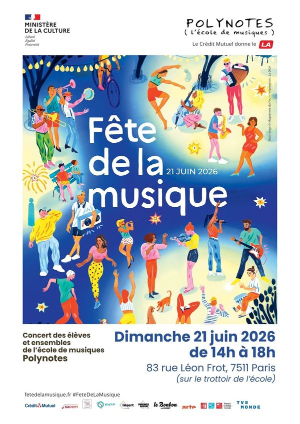 Concert des élèves et ensembles de l'école de musiques Polynotes - Concert à Paris au Polynotes le 21 juin 2026