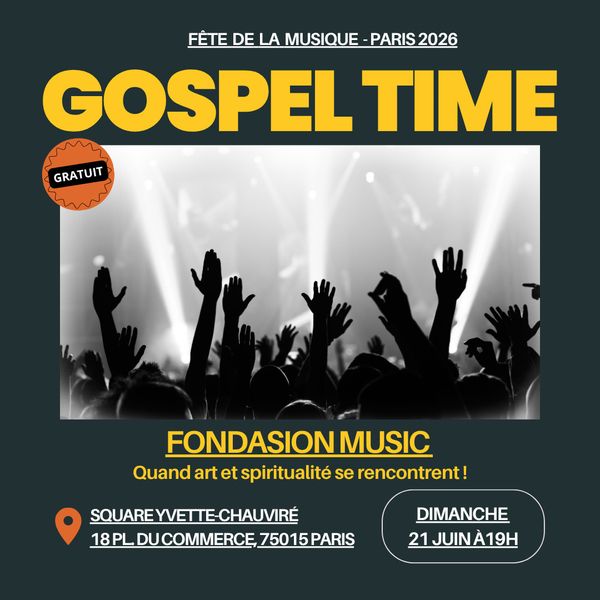 Concert gospel - FondaSion musique - Concert à Paris au Sous le métro aérien La Motte-Picquet Grenelle 75015, à côté du kiosque à journaux le 21 juin 2026