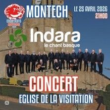 Concert INDARA - Concert à Montech au EGLISE DE LA VISITATION le 25 avril 2026