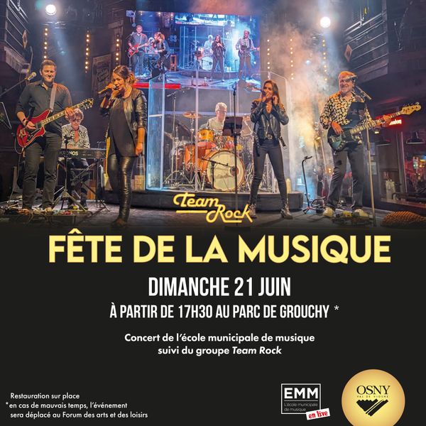 Concert Team Rock - Concert à Osny au Parc et château de Grouchy le 21 juin 2026