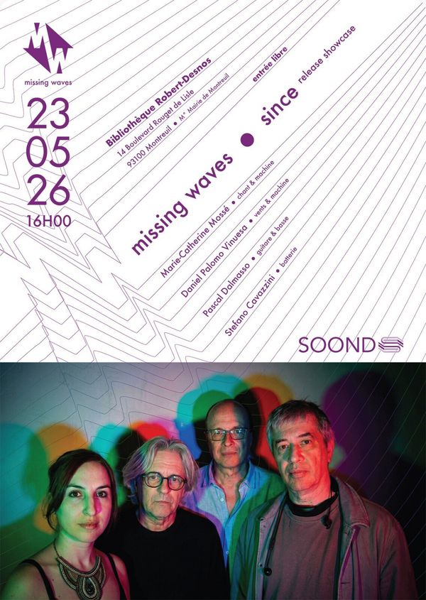 Concert Zicamontreuil avec Missing Waves - Concert à Montreuil au Bibliothèque Robert Desnos le 23 mai 2026