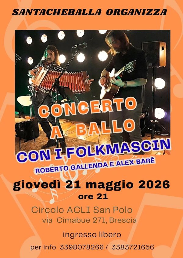Concerto a ballo - Concert à Brescia au Via Giovanni Cimabue, 271F, Brescia, Italia le 21 mai 2026