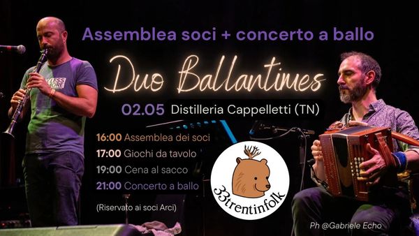 Duo Ballantimes - Concert à Aldeno au Distilleria cappelletti Antica erboristeria, Aldeno, Italia le 2 mai 2026
