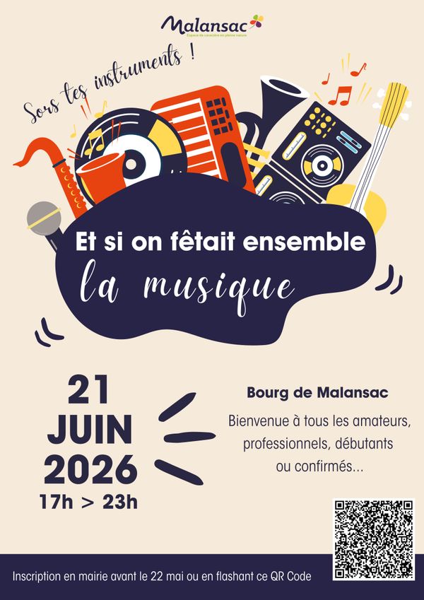Et si on fêtait ensemble la musique - Concert à Malansac au Malansac le 21 juin 2026