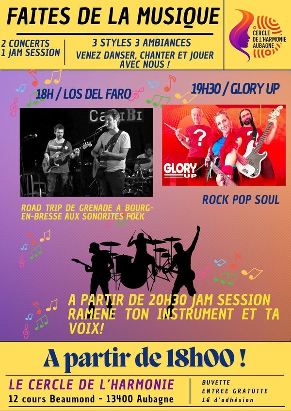 Faites de la musique - Concert à Aubagne au Le Cercle de l'Harmonie le 21 juin 2026