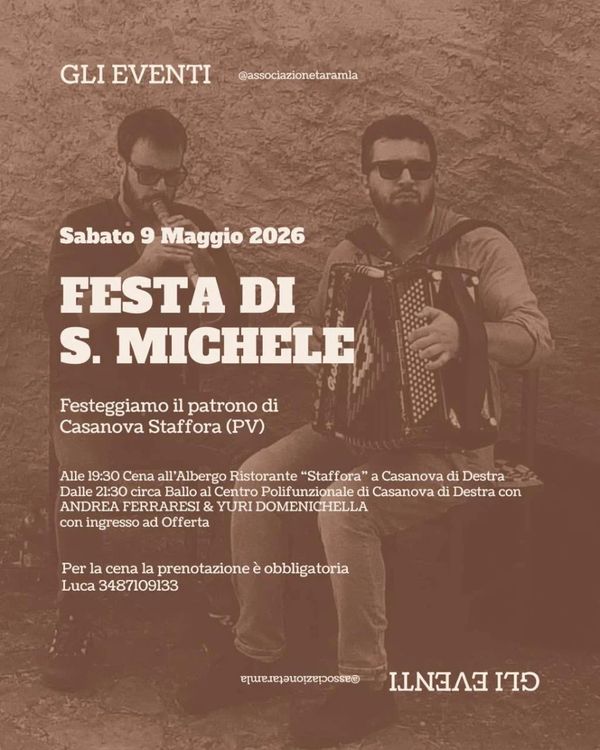 Festa di San Michele - Concert à Casanova di Destra au Centro Polifunzionale, Santa Margherita Di Staffora, Italia le 9 mai 2026