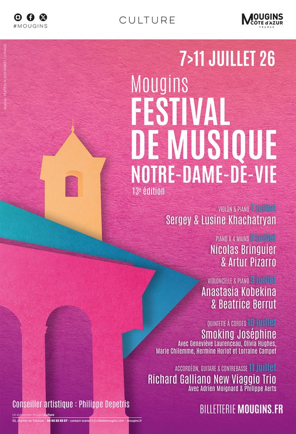 Festival de musique Notre-Dame-de-Vie - Concert à Mougins au Chapelle Notre-Dame-de-Vie le 7 juillet 2026