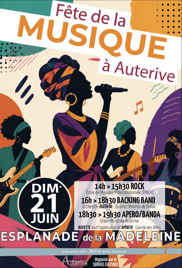 Groupe rock de l'école de musique - Concert à Auterive au Esplanade de la Madeleine le 21 juin 2026