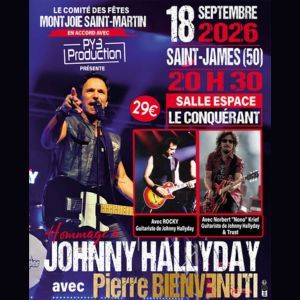 HOMMAGE A JOHNNY HALLYDAY - Concert à Saint James au ESPACE LE CONQUÉRANT le 18 septembre 2026