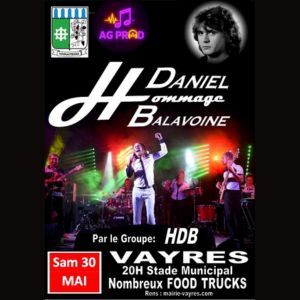 HOMMAGE D. BALAVOINE - Concert à Vayres au STADE MUNICIPAL le 30 mai 2026