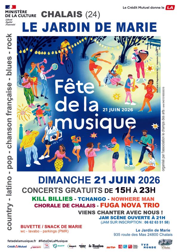 Jardin de Marie en musique - Concert à Chalais au Le Jardin de Marie le 21 juin 2026