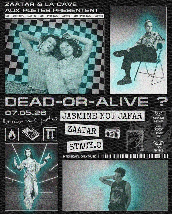 JASMINE NOT JAFAR + ZAATAR + STACY.O - Concert à Roubaix au la Cave aux Poètes le 7 mai 2026