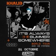 Khalid - Concert à Paris au Zénith de Paris - La Villette le 21 octobre 2026