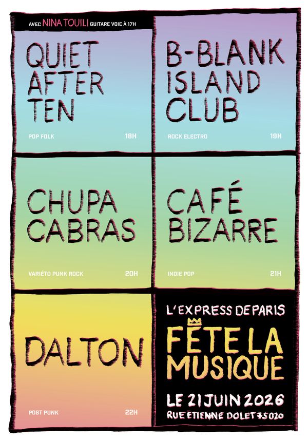 L'Express de Paris Ménilmontant fête la musique « live » ! - Concert à Paris au L'express bar de Paris - Ménilmontant le 21 juin 2026