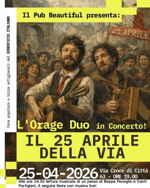 L orage in duo - Concert à Aosta / Aoste au Pub Beautiful, Aosta, Italia le 25 avril 2026