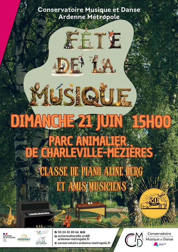 La classe de piano d'Aline Berg fête la musique ! - Concert à Charleville-Mezieres au Parc Animalier de Charleville-Mézières le 21 juin 2026