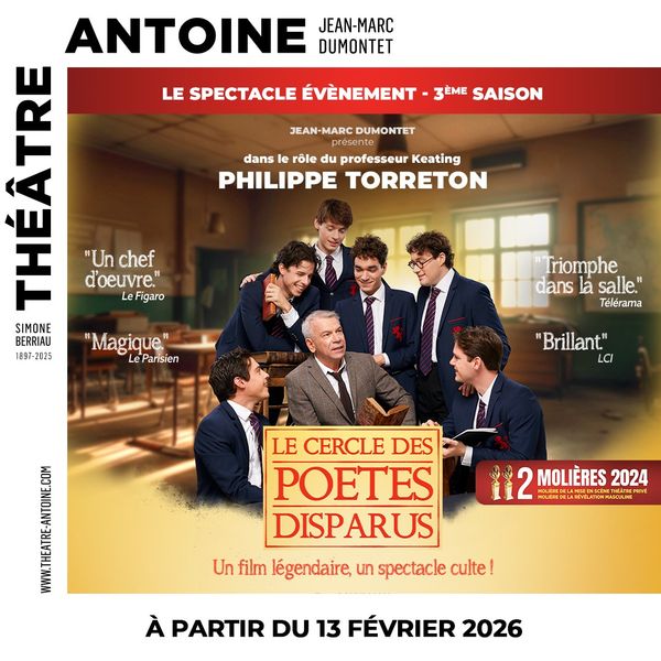 Le Cercle des Poètes Disparus - Concert à Paris au Théâtre Antoine le 13 mai 2026