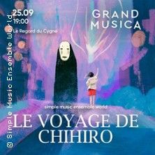 Le Voyage de Chihiro (Spirited Away) - Concert à Paris au STUDIO LE REGARD DU CYGNE le 25 septembre 2026