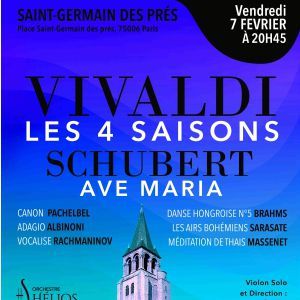 Les 4 Saisons de Vivaldi, Ave Maria et Célèbres Adagios - Concert à Paris au Eglise Saint-Germain-des-Prés le 2 octobre 2026