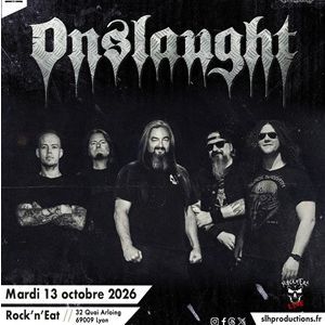 Onslaught - Concert à Lyon au Rock 'N Eat le 13 octobre 2026