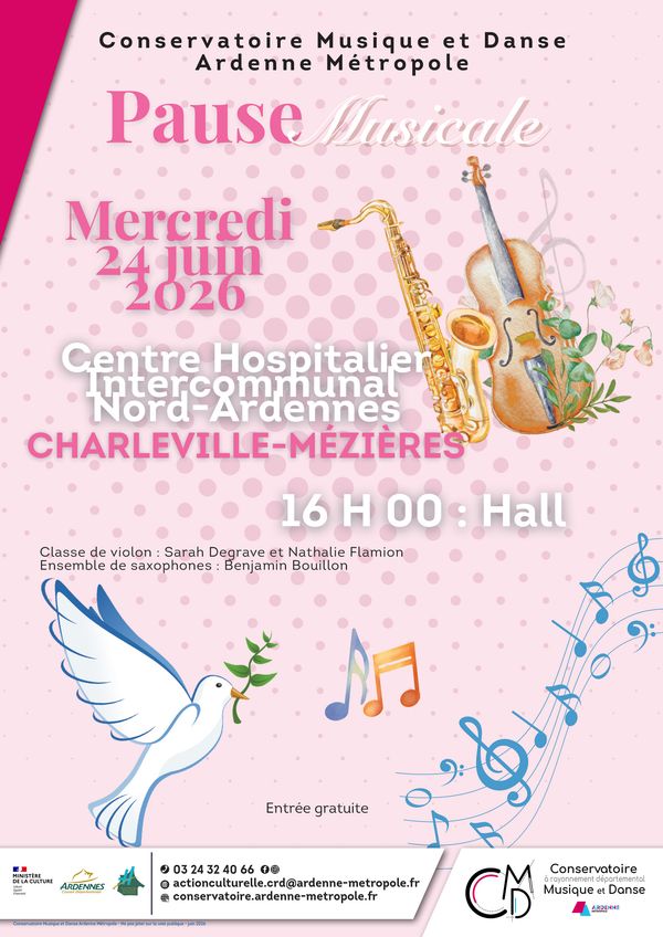 Pause musicale - Concert à Charleville-Mezieres au Hopital de Manchester Charleville Mézière le 24 juin 2026