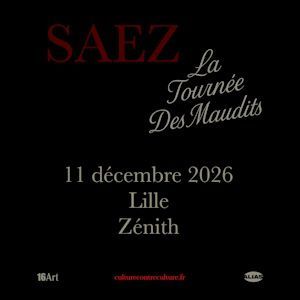 Saez - Concert à Lille au ZENITH DE LILLE le 11 décembre 2026