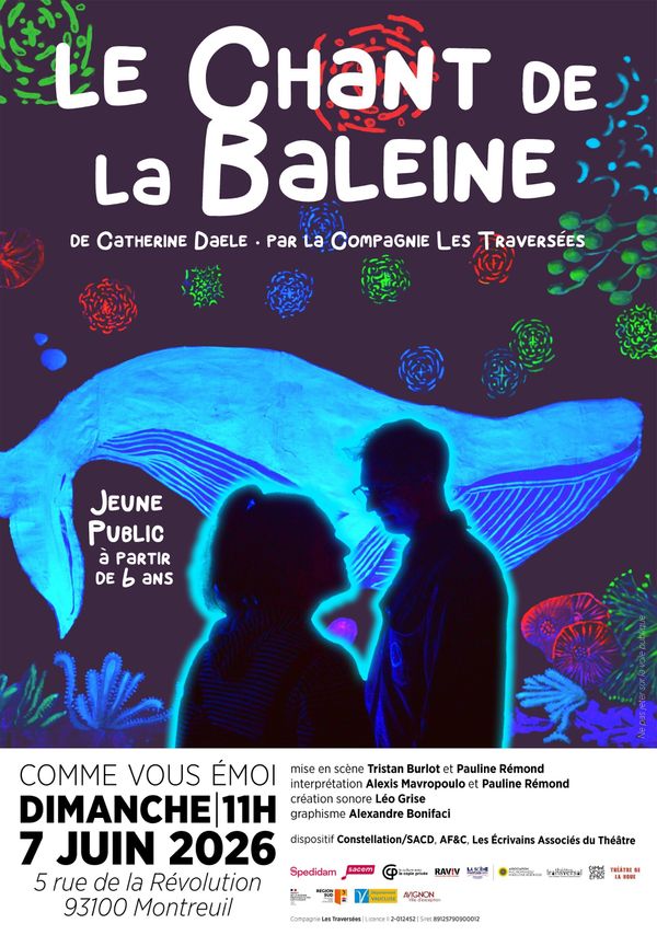 Spectacle : Le Chant de la Baleine - Concert à Montreuil au Comme Vous Emoi, 5 rue de la révolution 93100, MONTREUIL - M° ligne 9 - Station Robespierre le 7 juin 2026