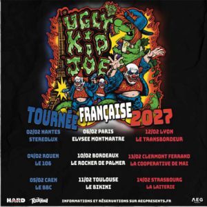 Ugly Kid Joe - Concert à Paris au Elysee Montmartre le 6 février 2027