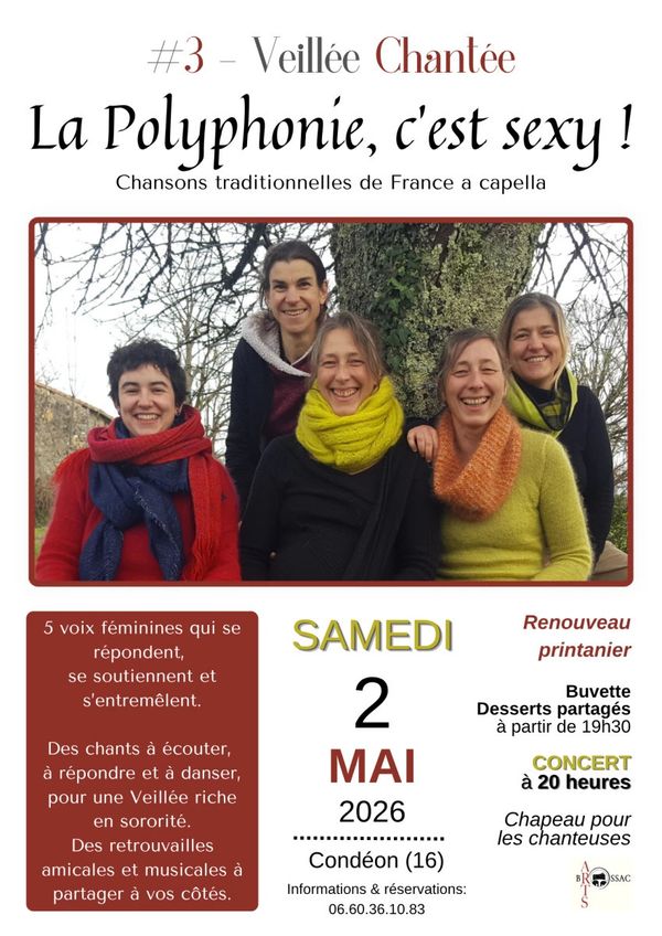 Veillée Chantée - Concert à Condéon au condéon, condéon (16) le 2 mai 2026