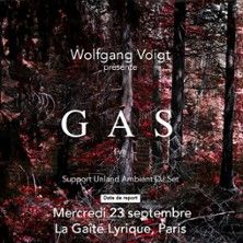 Wolfgang Voigt - Concert à Paris au LA GAITE LYRIQUE le 23 septembre 2026